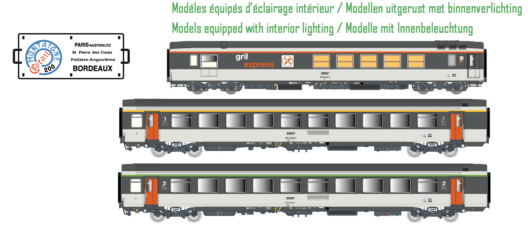 LS Models LS41997 - 3er Set Personenwagen GE+Vtu A
