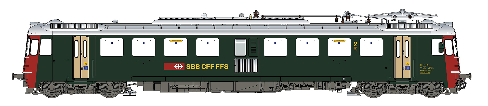 LS Models LS17548 - Triebwagen Rbe 4/4 (1404) SBB,