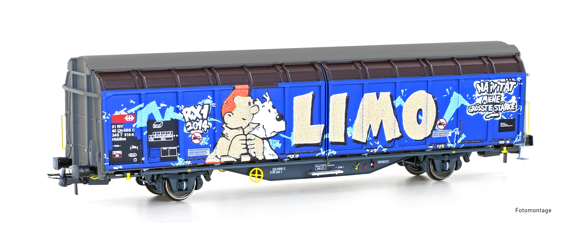 Hobbytrain H45107 - Schiebewandwagen Hbbillns SBB,