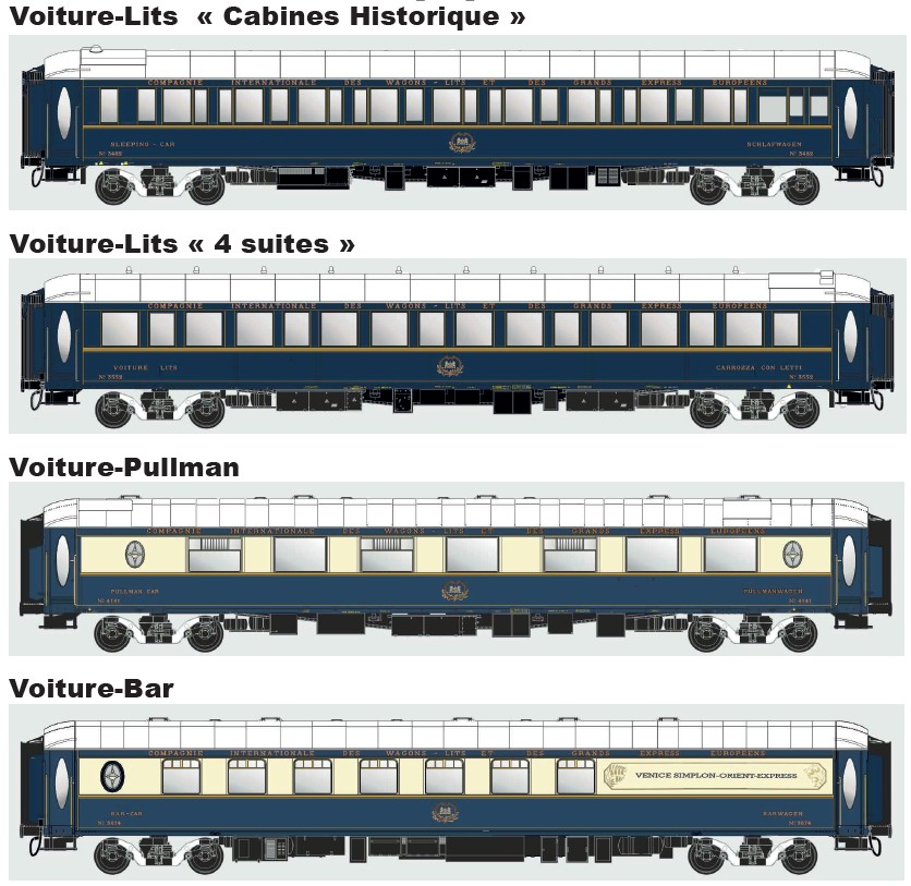 Models World MW1007 - 4er Set Personenwagen VSOE,