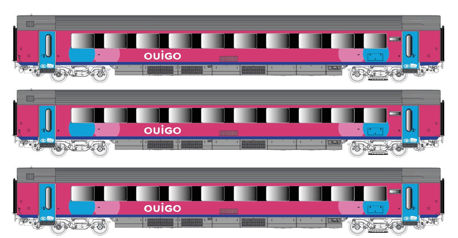 LS Models LS43558AC - 3er Set Personenwagen I11 (A