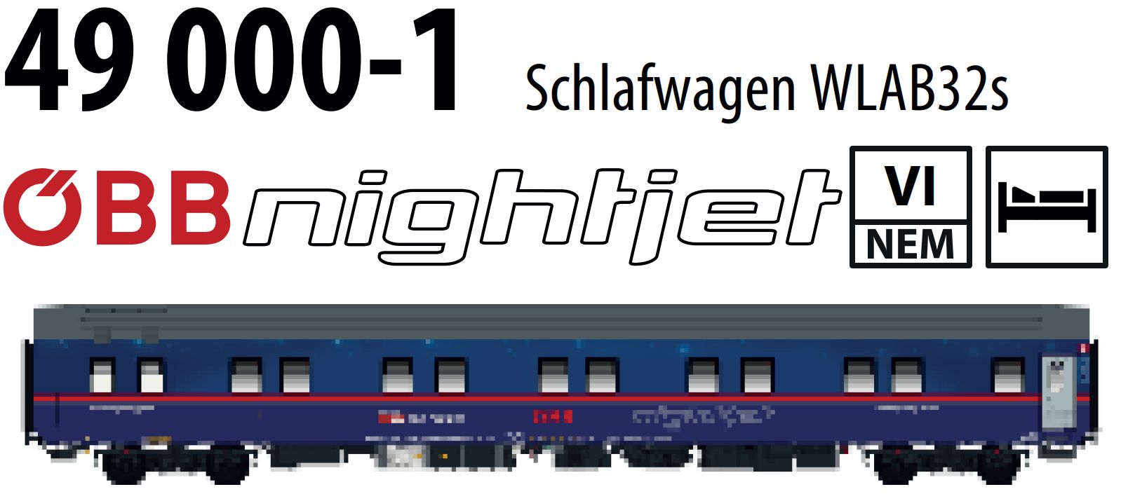 LS Models LS49000-1 - Schlafwagen WLABmz (WLAB32s)
