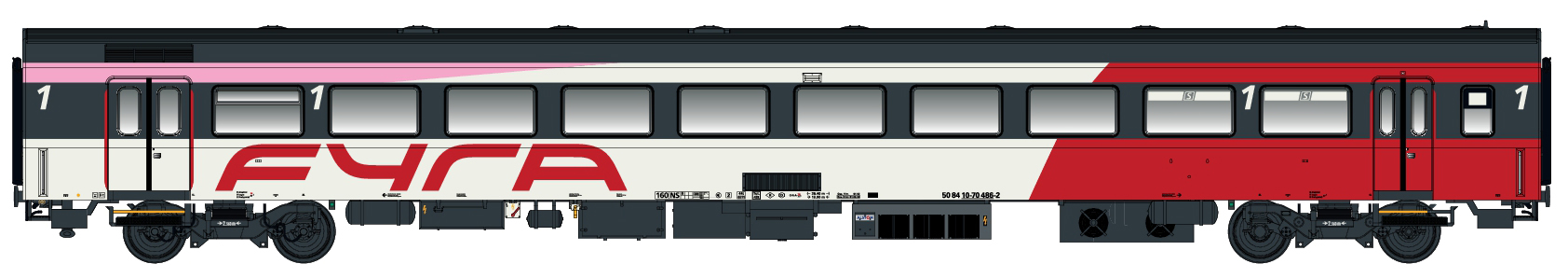 LS Models LS44055-3 - Personenwagen ICRm 1.Kl. A N