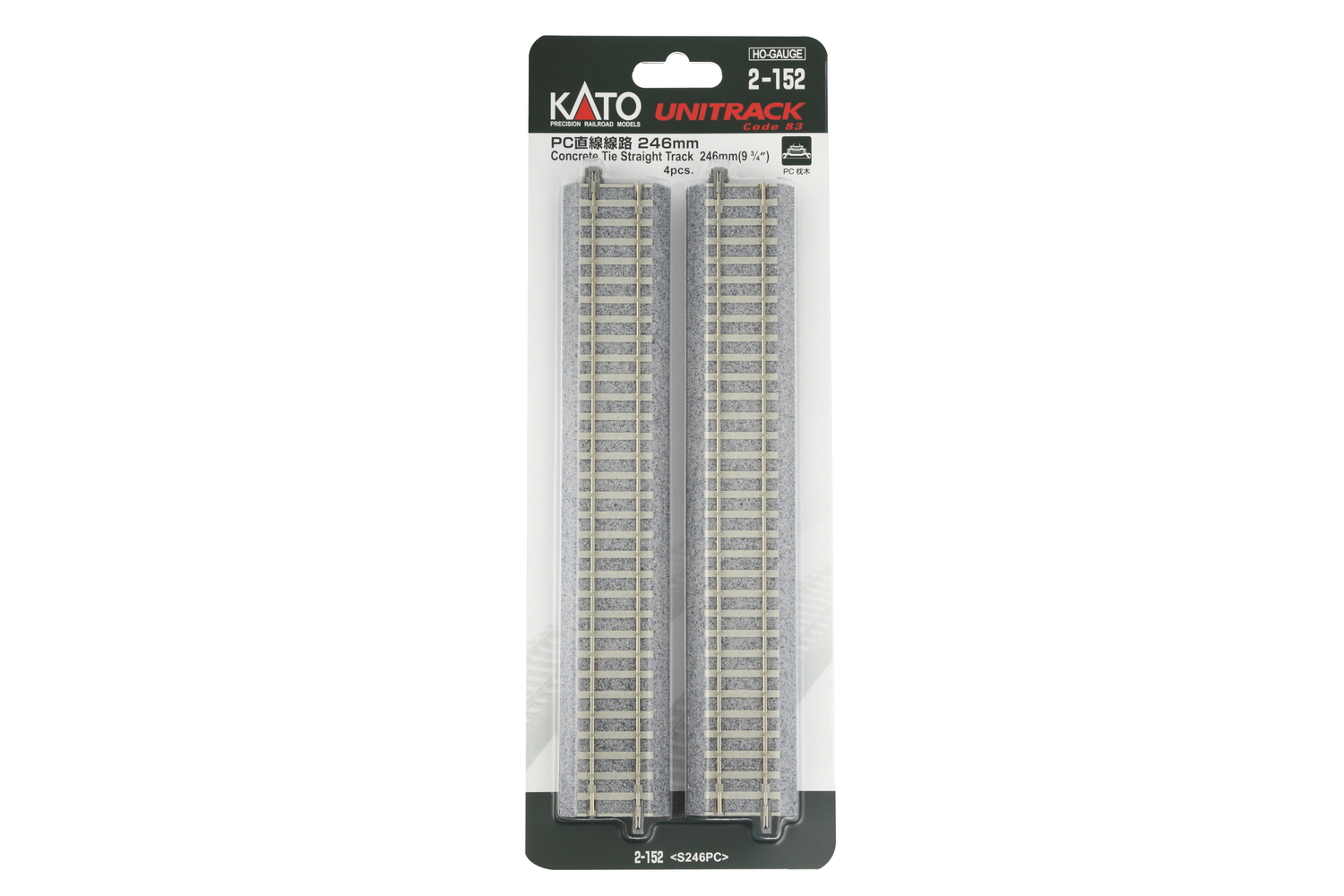 Kato K2-152 - Gleis gerade 246mm mit Betonschwelle