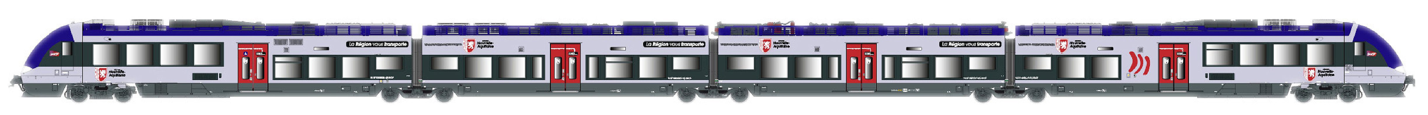 LS Models LS10896S - Triebzug AGC 4, 4-tlg. SNCF,