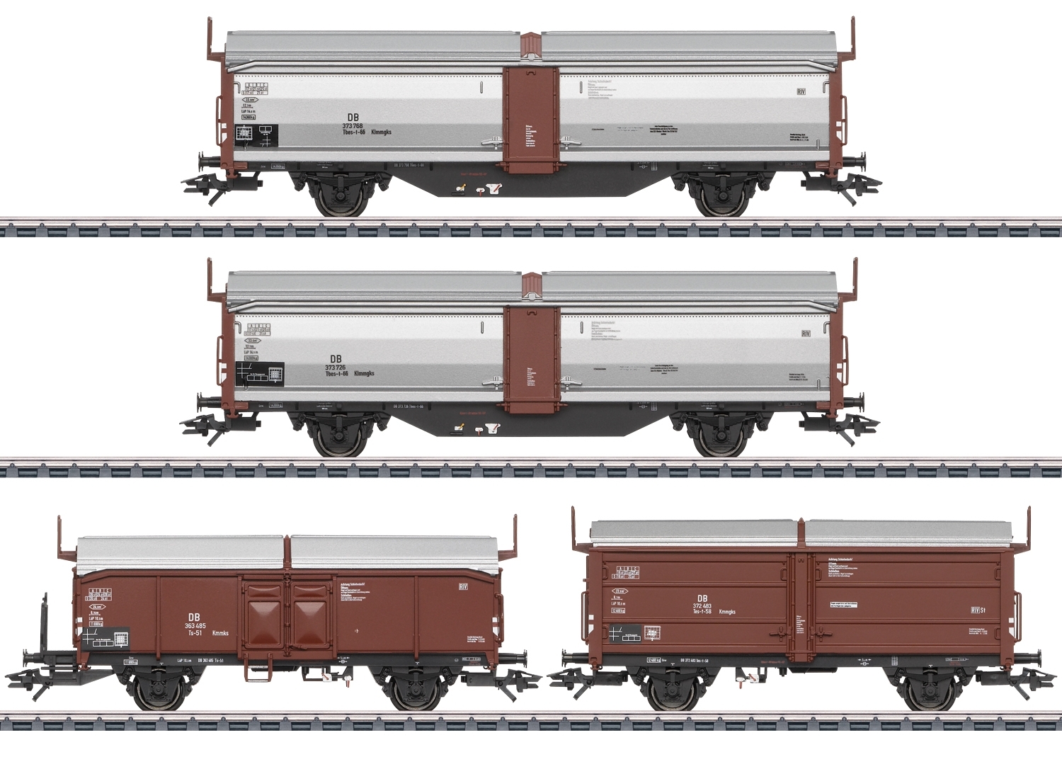 Märklin 47301 - Schiebedachwagen-Set Tbes DB