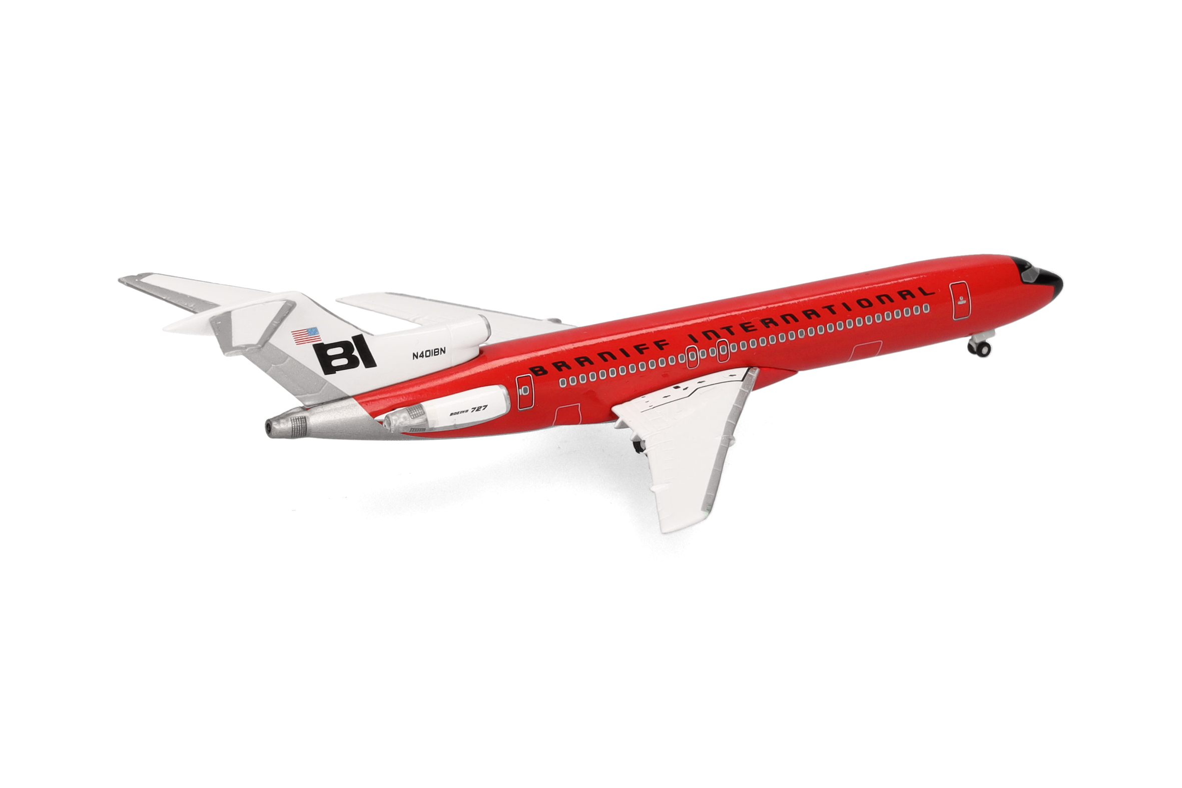 herpa 537551 - B727-200 Braniff Solid Red