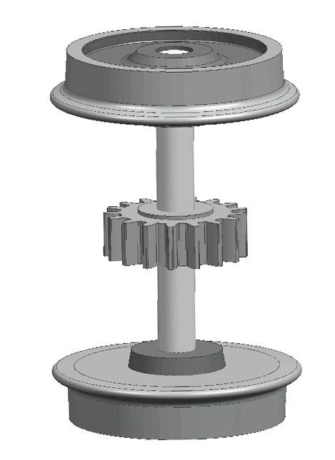 Roco 128433 - Radsatz m. Zahnrad o. Haftring