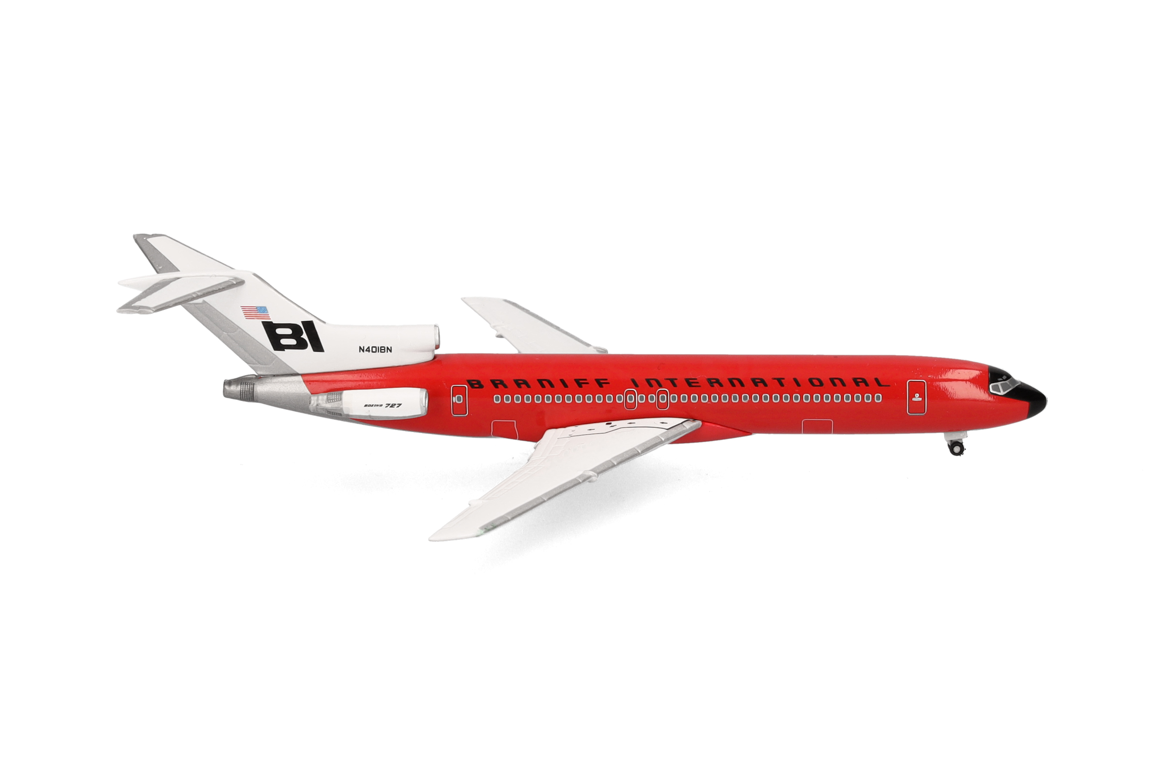 herpa 537551 - B727-200 Braniff Solid Red