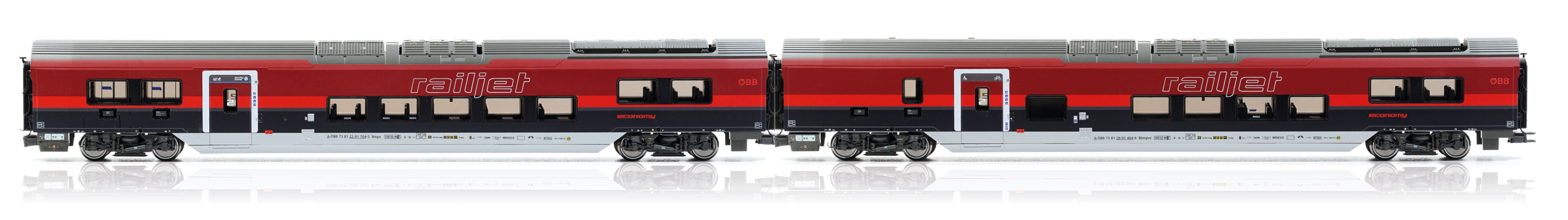 Jägerndorfer JC71201 - 2er Set Railjet Wagen DANI
