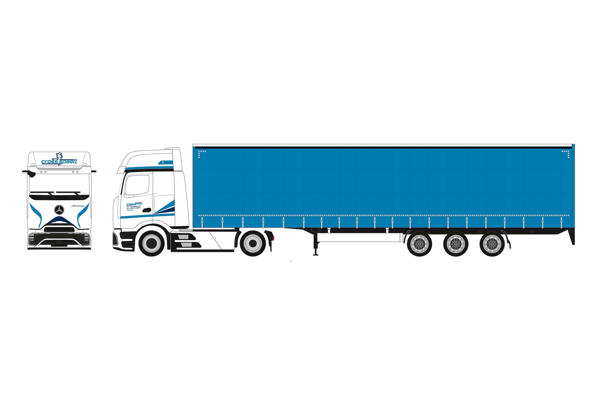 herpa 962674 - MB A L Giga LowlGaPlSzCrossSp