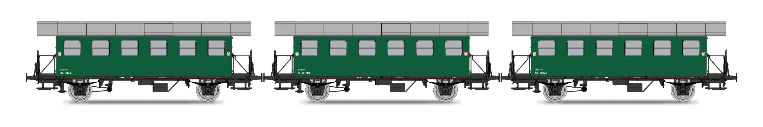 Jägerndorfer JC77100 - 3er Set Personenwagen BiH Ö