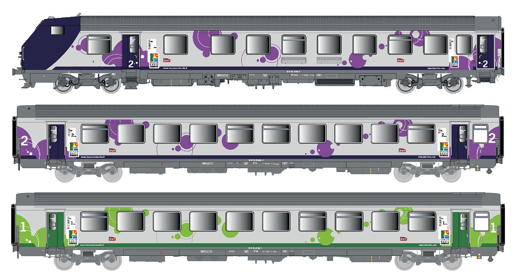 LS Models LS41251AC - 3er Set Personenwagen VU+VTU