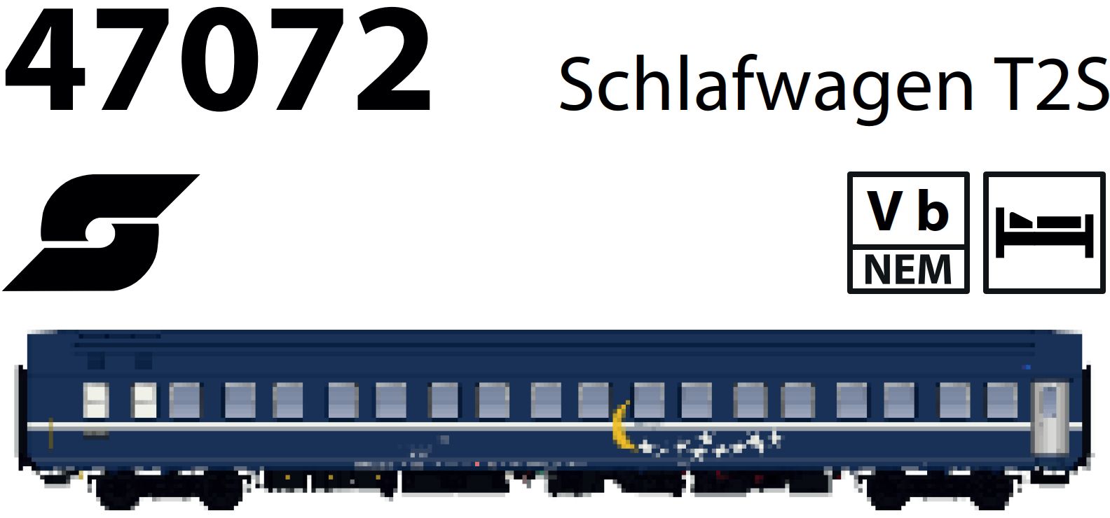 LS Models LS47072 - Schlafwagen T2S ÖBB, Ep.Vb, Mo