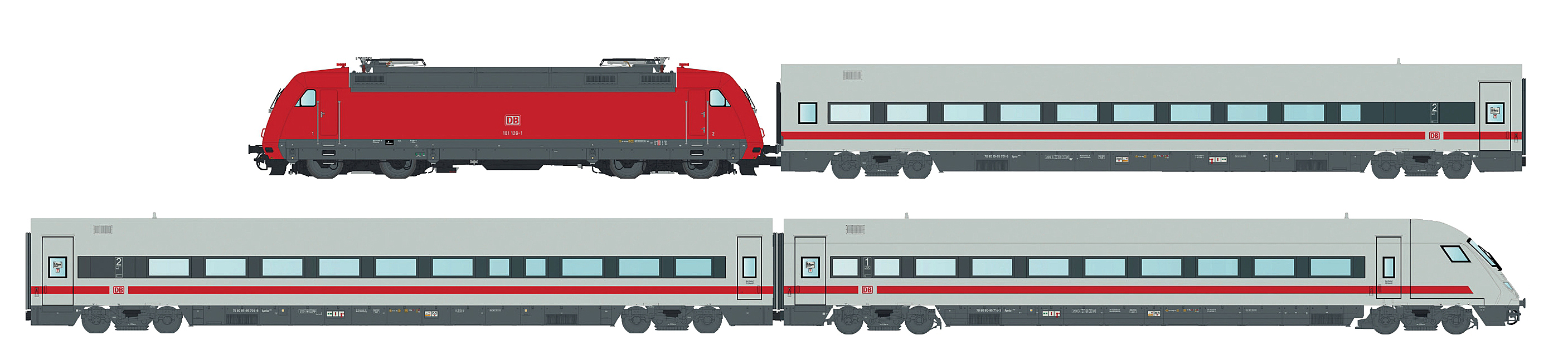 Models World MW2406DCS - Personenzug, 4-tlg. mit B