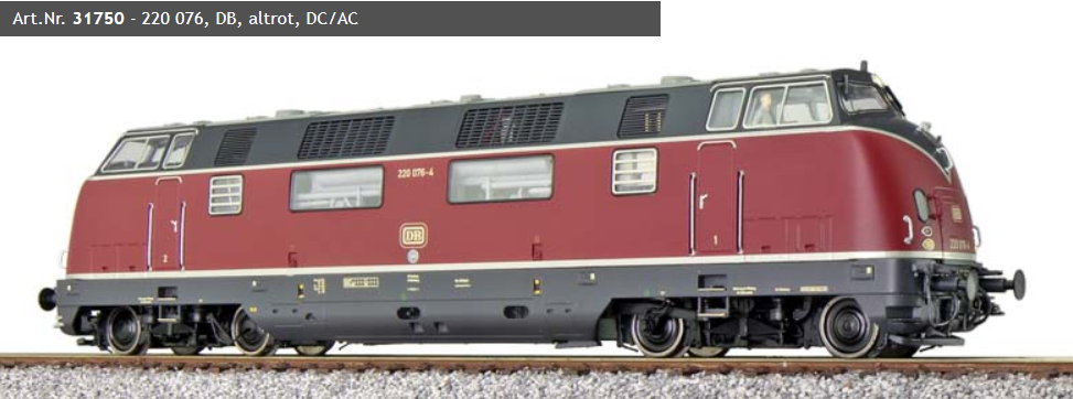 ESU 31750 - Diesellok, H0, V200.0, 220 076 DB, alt