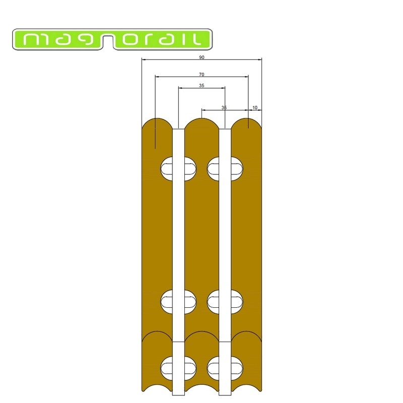 Magnorail SO-14 - Gleisabdeckungshalter 60cm Doppe