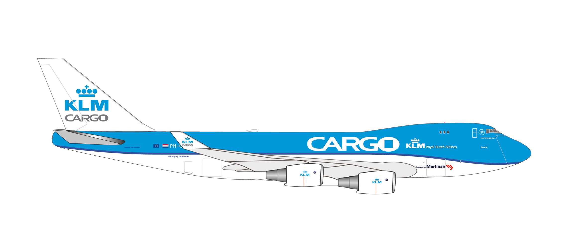 herpa 538831 - B747-400ERF KLM Cargo