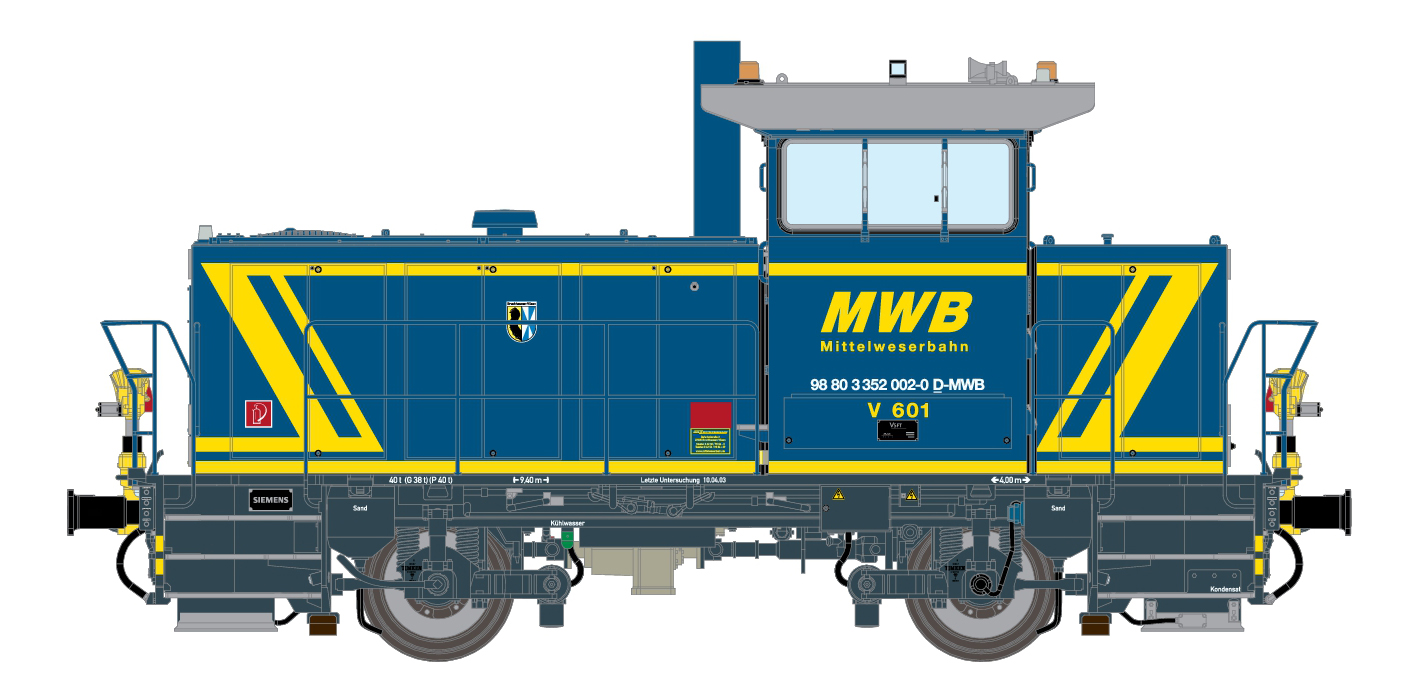 Dekas LC8758052 - Diesellok MaK G322B (V601) MWB,