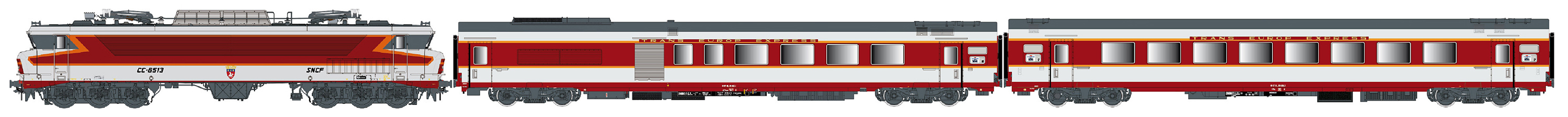 LS Models LS11003S - Personenzug, 3-tlg., CC6500 +