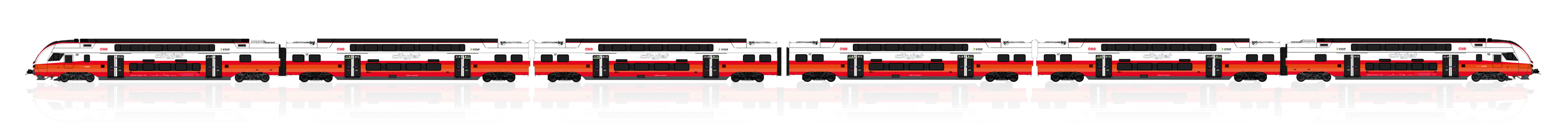 Jägerndorfer JC46002 - Triebzug Rh 4736 KISS, 6-tl