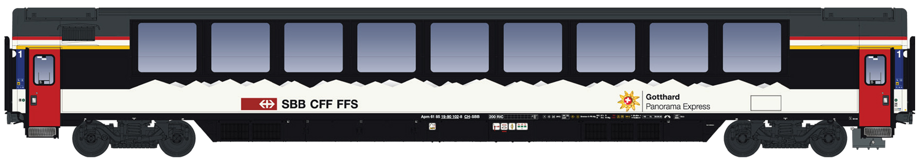 LS Models LS47398 - EC Panoramawagen, 1.Kl. SBB, E