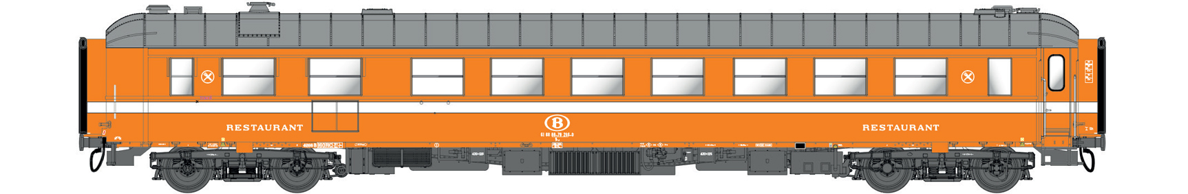 LS Models LS42995 - Speisewagen Breda Wr C1 SNCB /