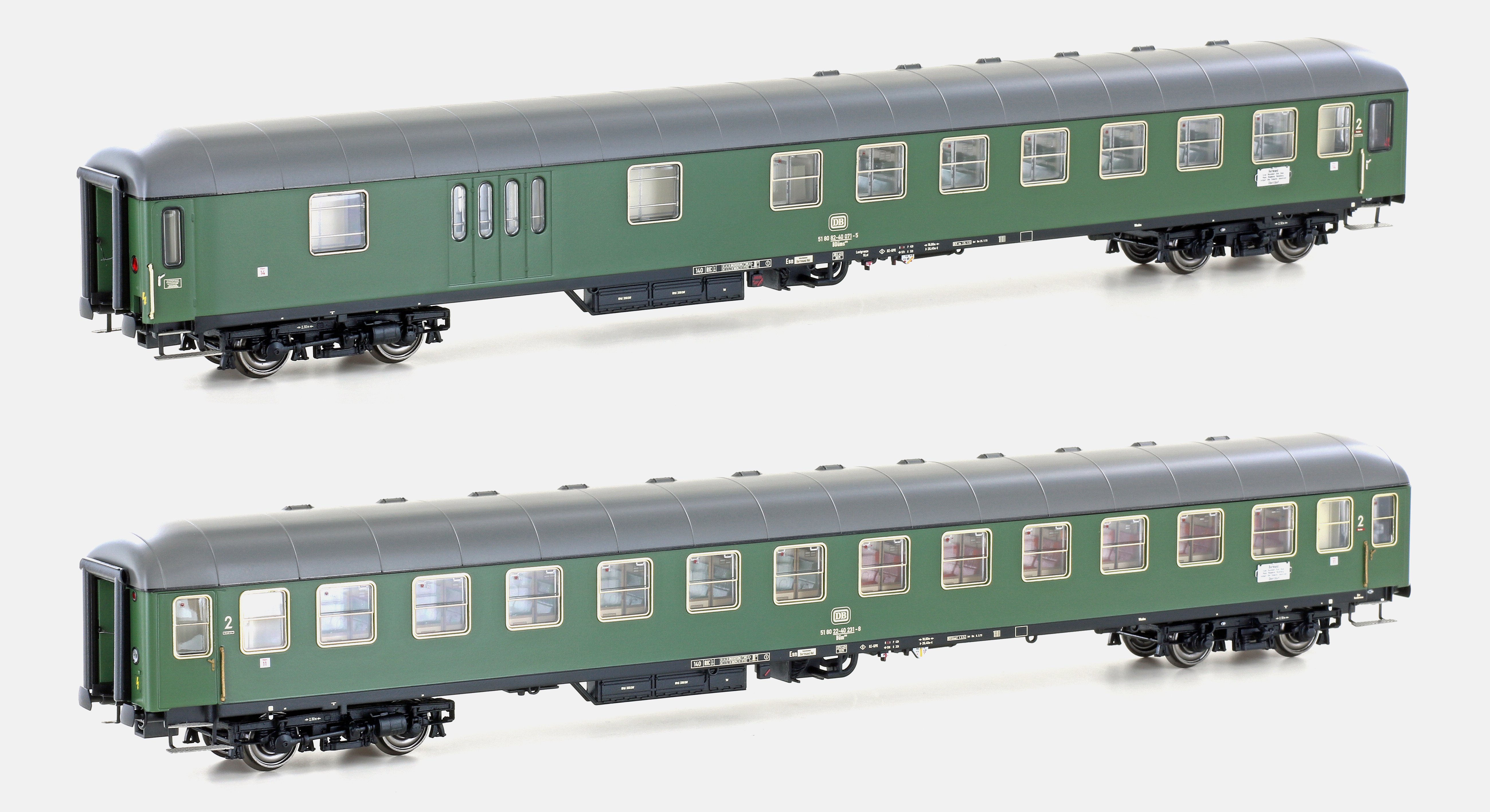 Hobbytrain H43039 - 2er Set Personenwagen DB, Ep.I
