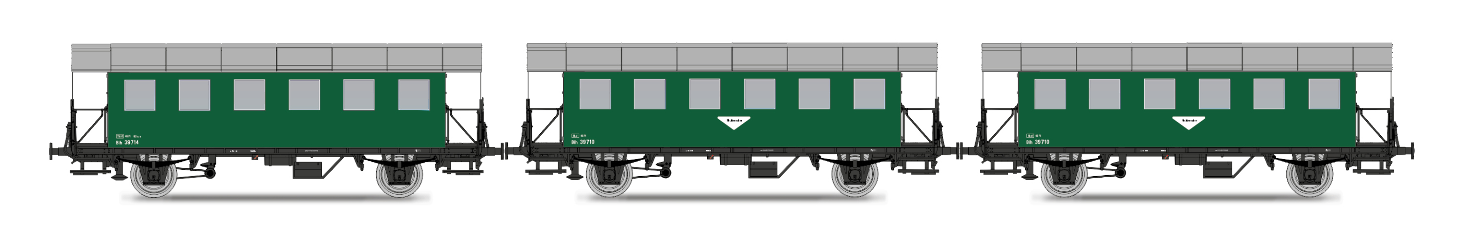Jägerndorfer JC77400 - 3er Set Personenwagen BiH Ö
