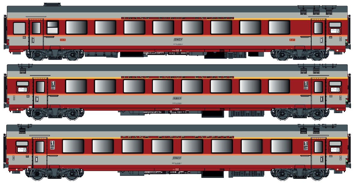 LS Models LS40801AC - 3er Set GC Personenwagen SNC