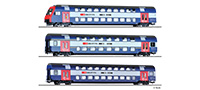 Tillig 70083 - Doppelstockwagenset der SBB, besteh