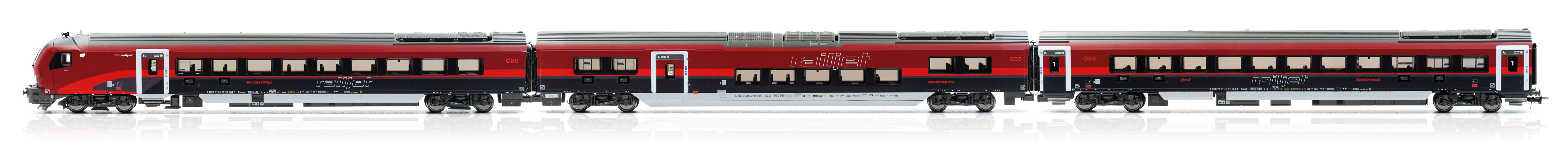 Jägerndorfer JC72300 - 3er Set RJ Wagen mit Steuer