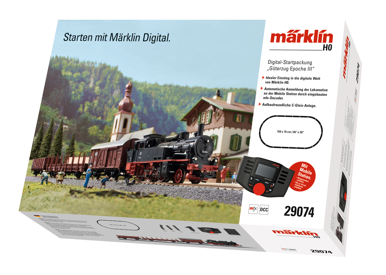 Märklin 29074 - Digital-Startpackung m.BR 74