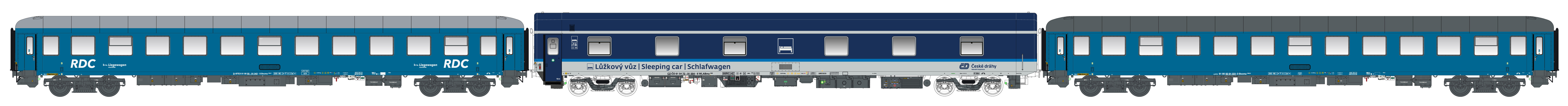 LS Models LS98030AC - 3er Set Nachtzugwagen CD/RDC