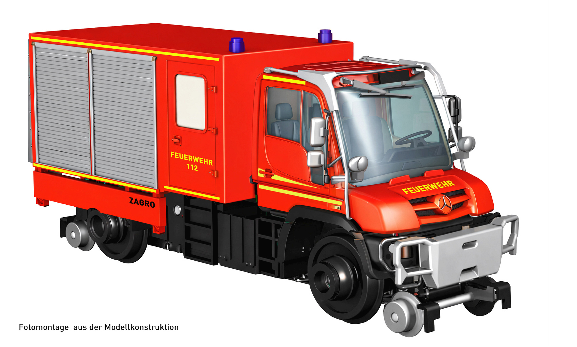 Hobbytrain H43203S - Zweiwege Unimog U423 Feuerweh
