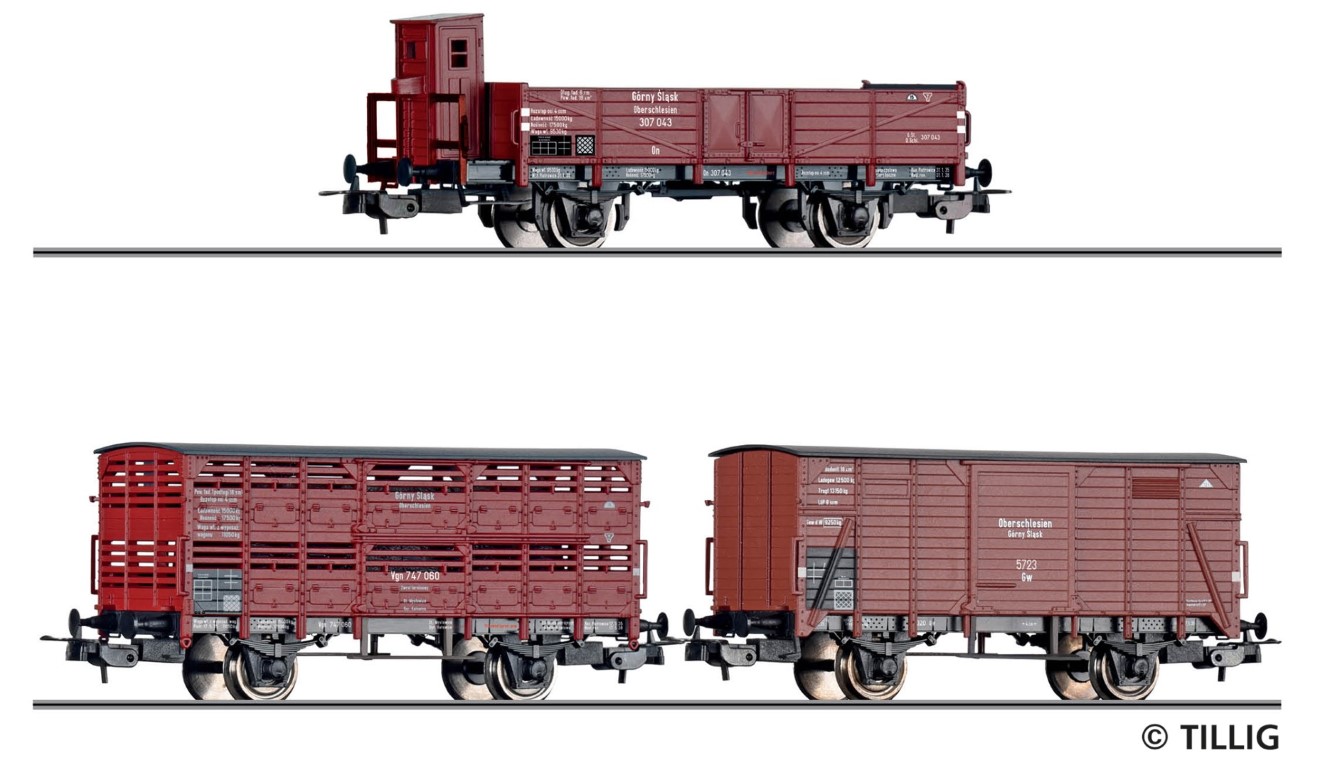 Tillig 70067 - Güterwagenset der Gorny Slask / Obe
