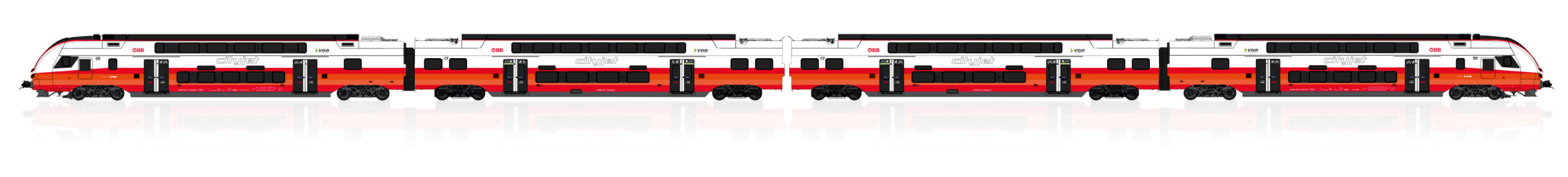 Jägerndorfer JC44002 - Triebzug Rh 4734 KISS, 4-tl