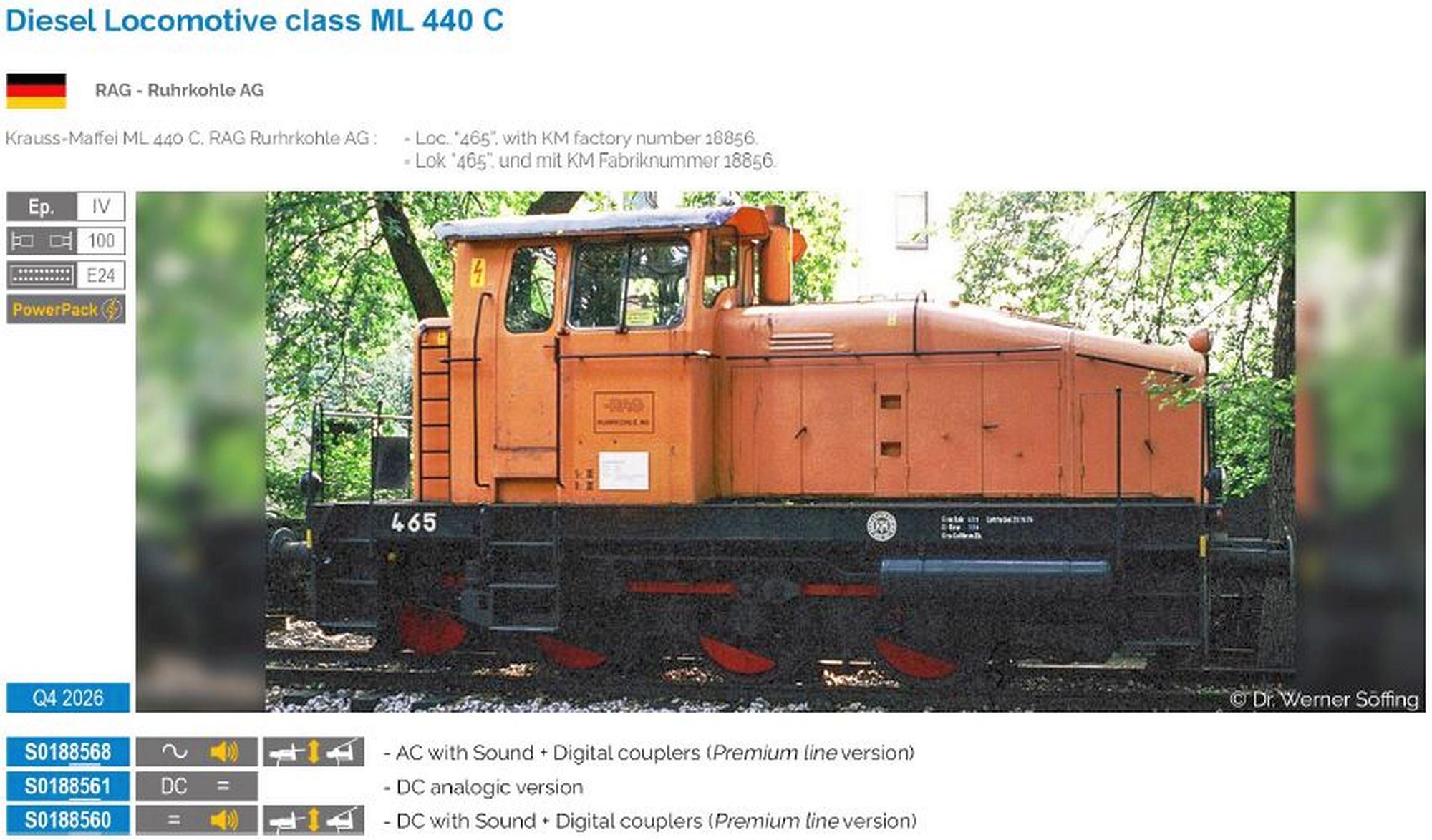 Sudexpress S0188568 - Diesellok ML 440 C, RHG, Ep.