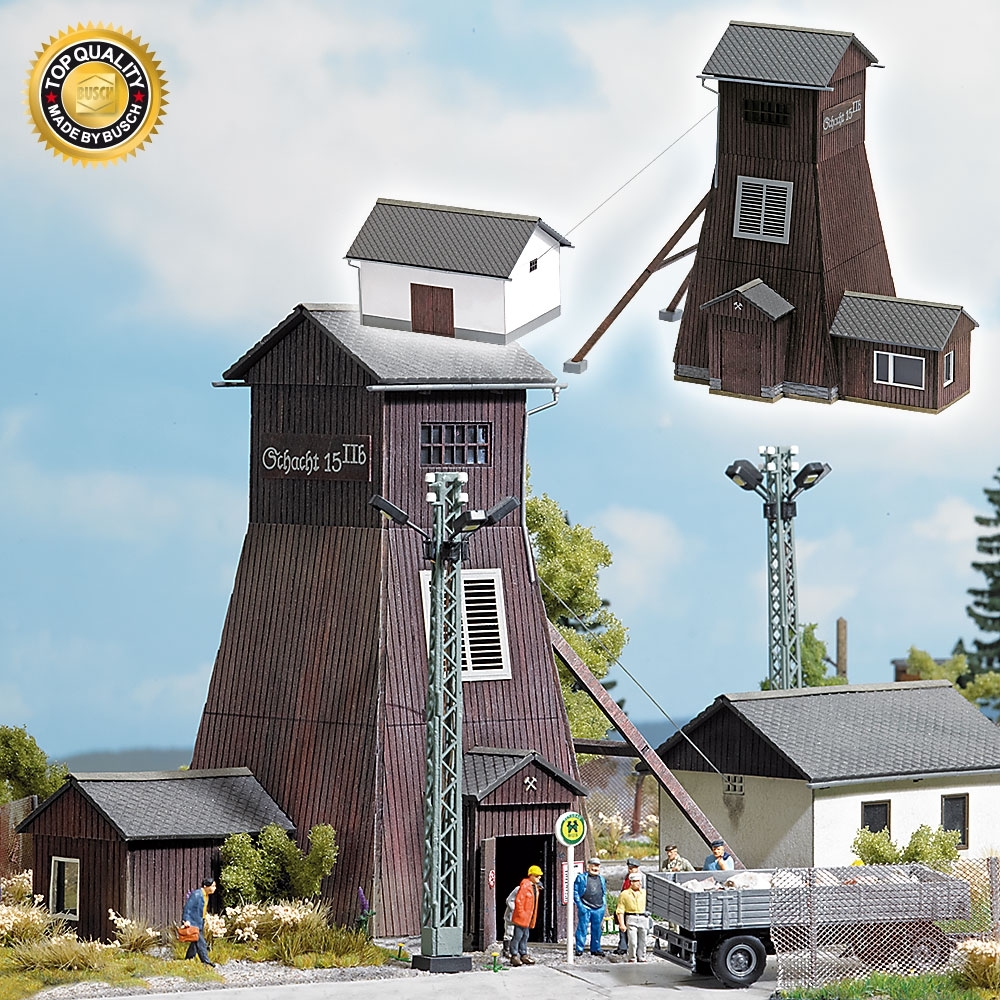 Busch 1476 - Förderturm Schlema H0