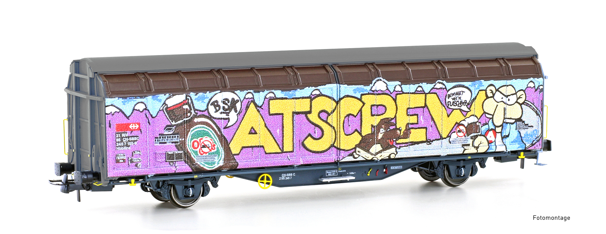 Hobbytrain H45108 - Schiebewandwagen Hbbillns SBB,