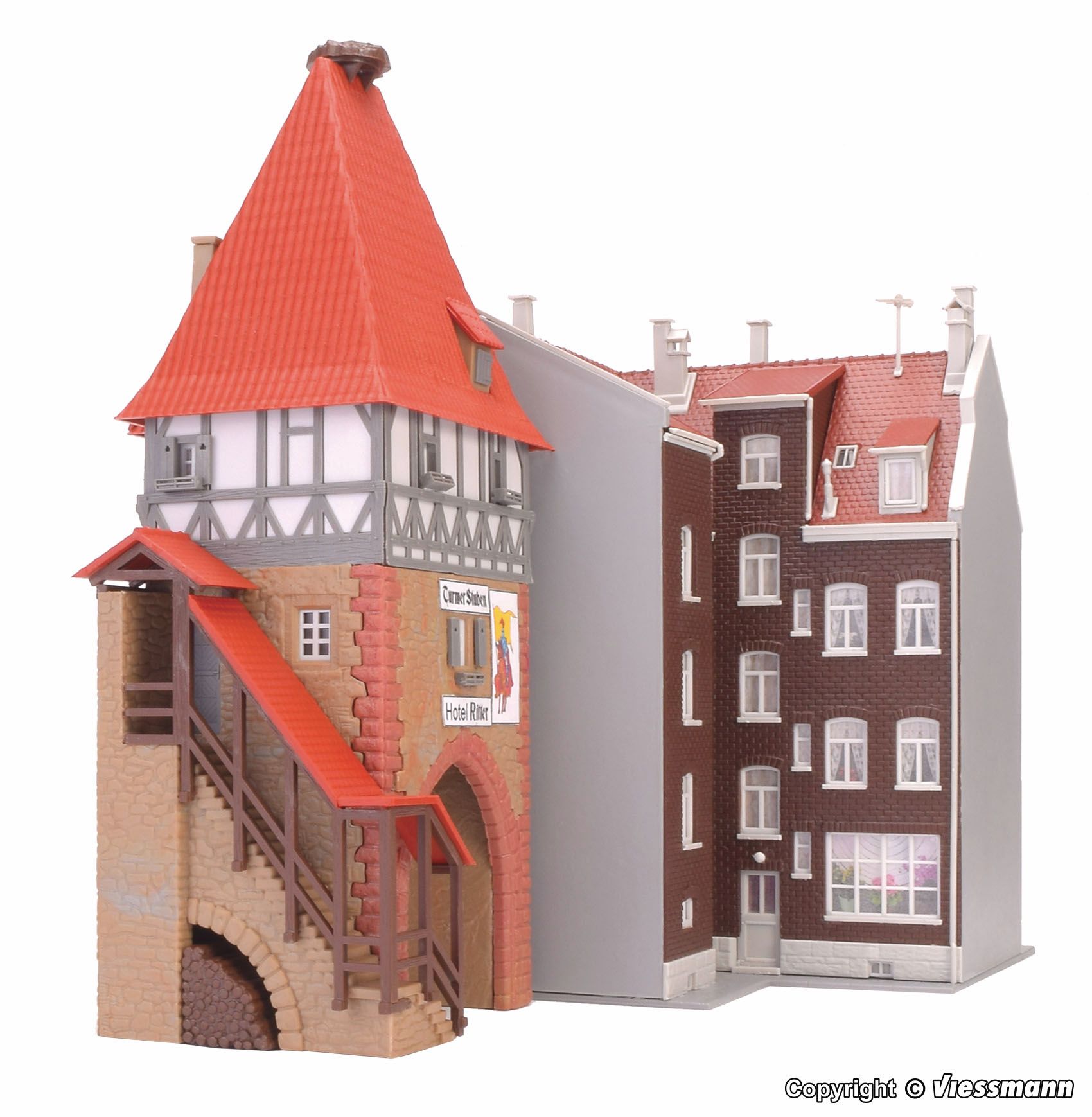 Kibri 12507 - H0 Hotel Ritter mit Stadttor