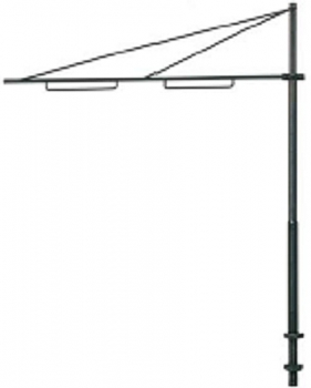 Sommerfeldt 109 - H0 Straßenbahnmast mit Doppelaus
