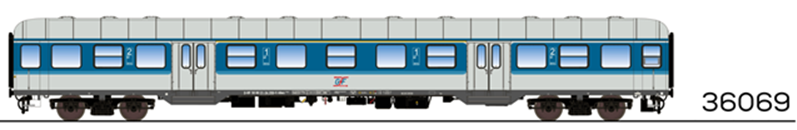 ESU 36069 - n-Wagen, H0, AB nrz 418.4, 80 31-34 35