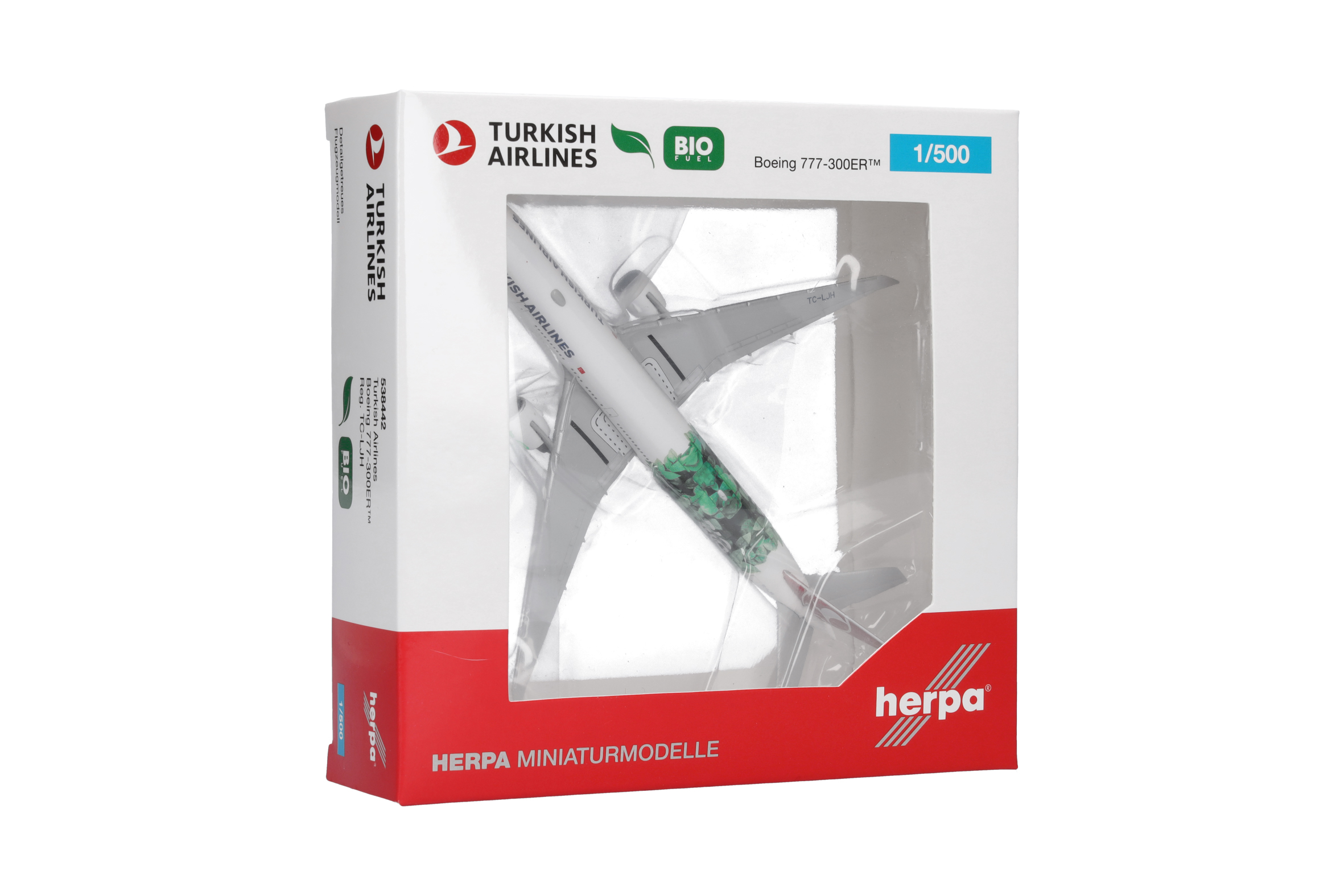 herpa 538442 - B777-300ER Turkish Bio Fuel
