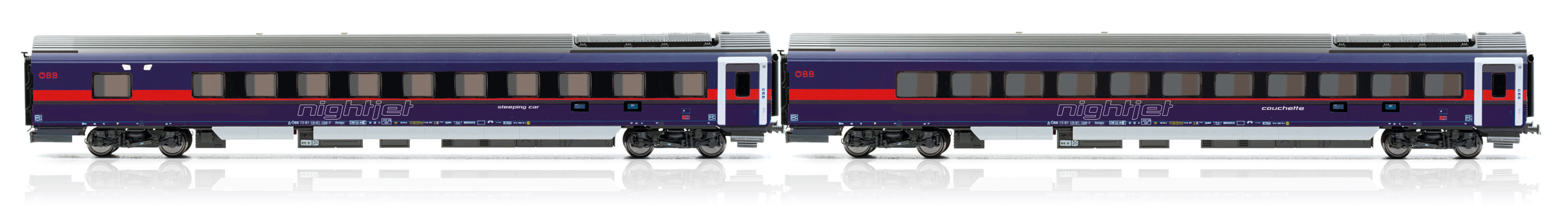 Jägerndorfer JC12410 - 2er Set Nachtzugwagen DANI