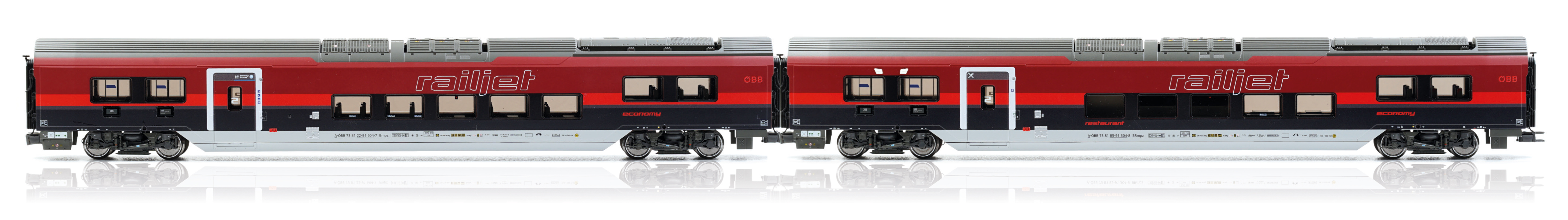 Jägerndorfer JC11211 - 2er Set Railjet Wagen DANI