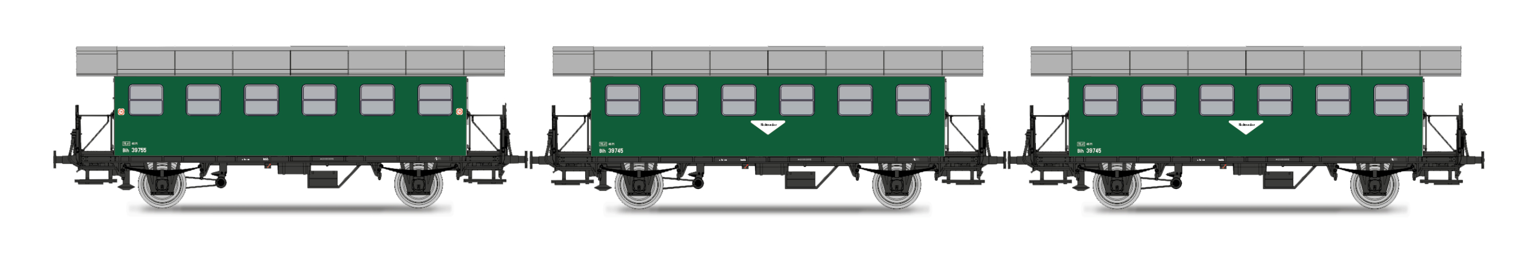 Jägerndorfer JC77300 - 3er Set Personenwagen BiH Ö
