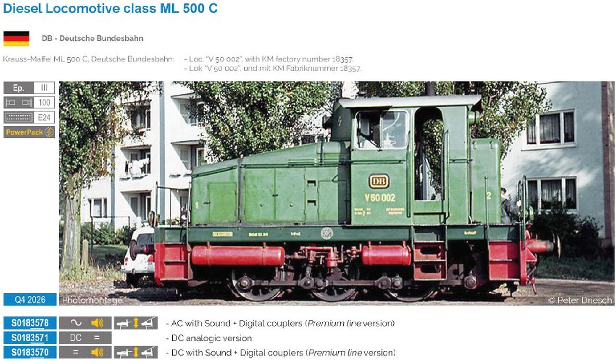 Sudexpress S0183571 - Diesellok ML 440C/V50, DB, E