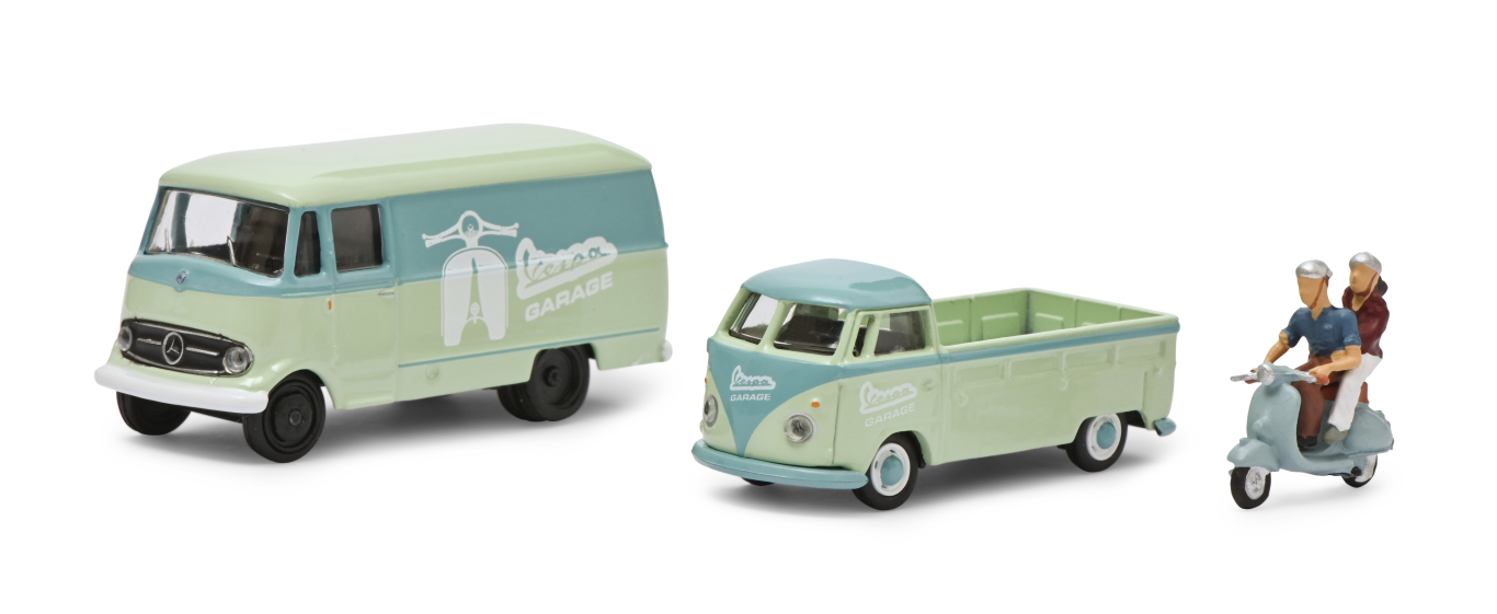 Schuco 452671700 - 2er-Set "VESPA" (MB L319 Kasten