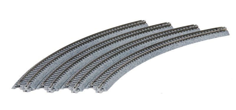 Kato 7078100 - Gleis gebogen R 249-45°, 4 Stück